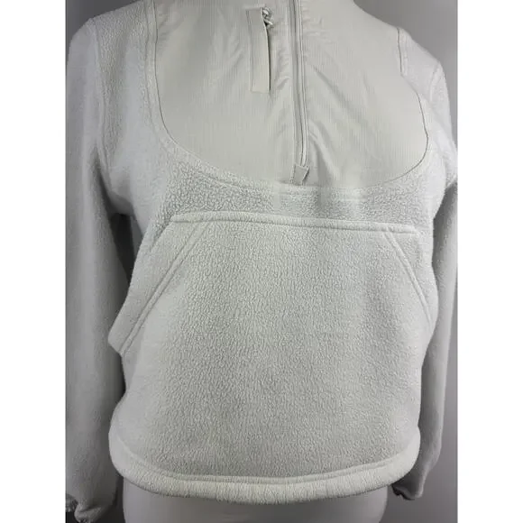 Lululemon Fleece Ripstop Hiking Pullover Women's Size 6 Bone Mockneck Sweatshirt - Picture 8 of 16